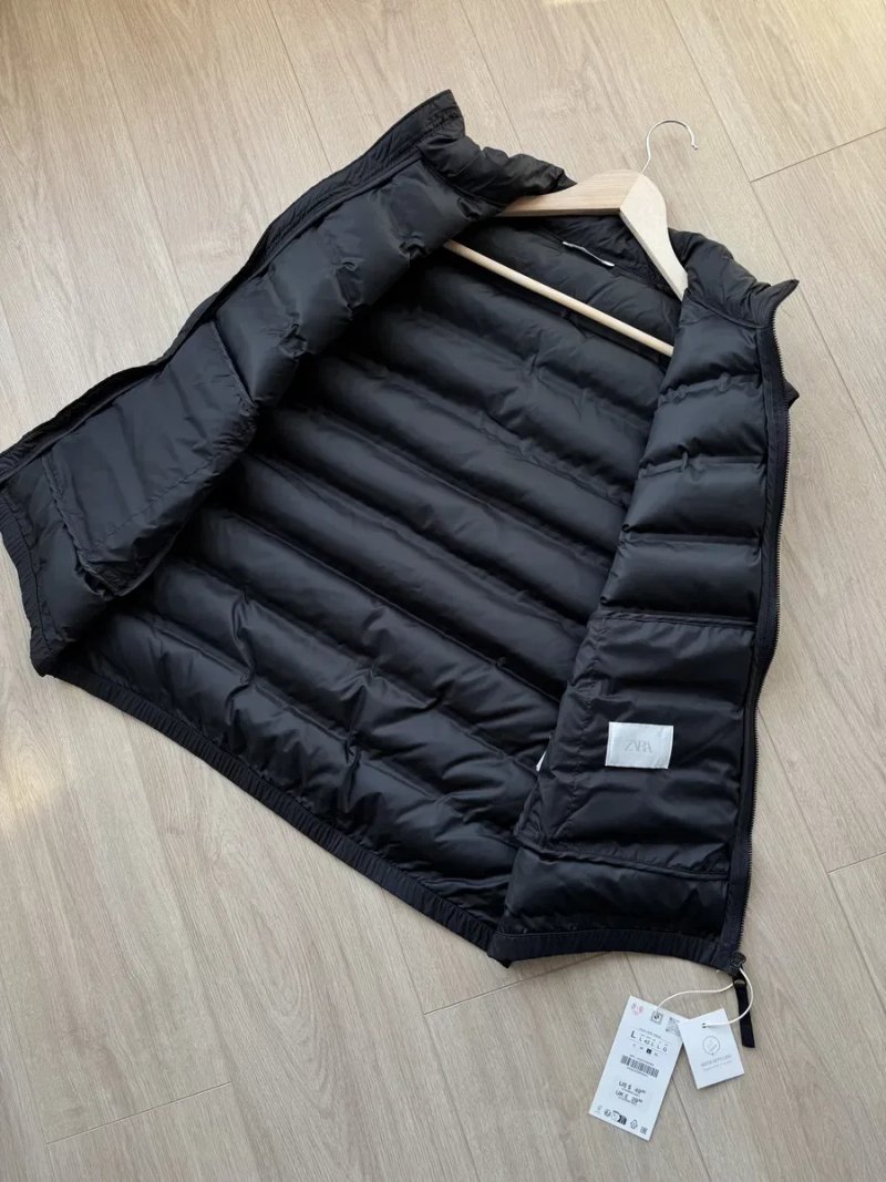 Чоловічий Жилет Zara Padded Vest Оригінал Куртка Ветровка Жилетка Мужская Ветровка Черная Чорна Зара — фото 7