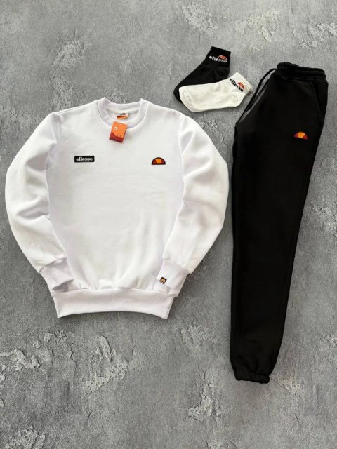 Чоловічий зимній спортивний костюм еліс на флісі Ellesse [XS,S,M,L,XL,XXL] + шкарпетки в подарунок!