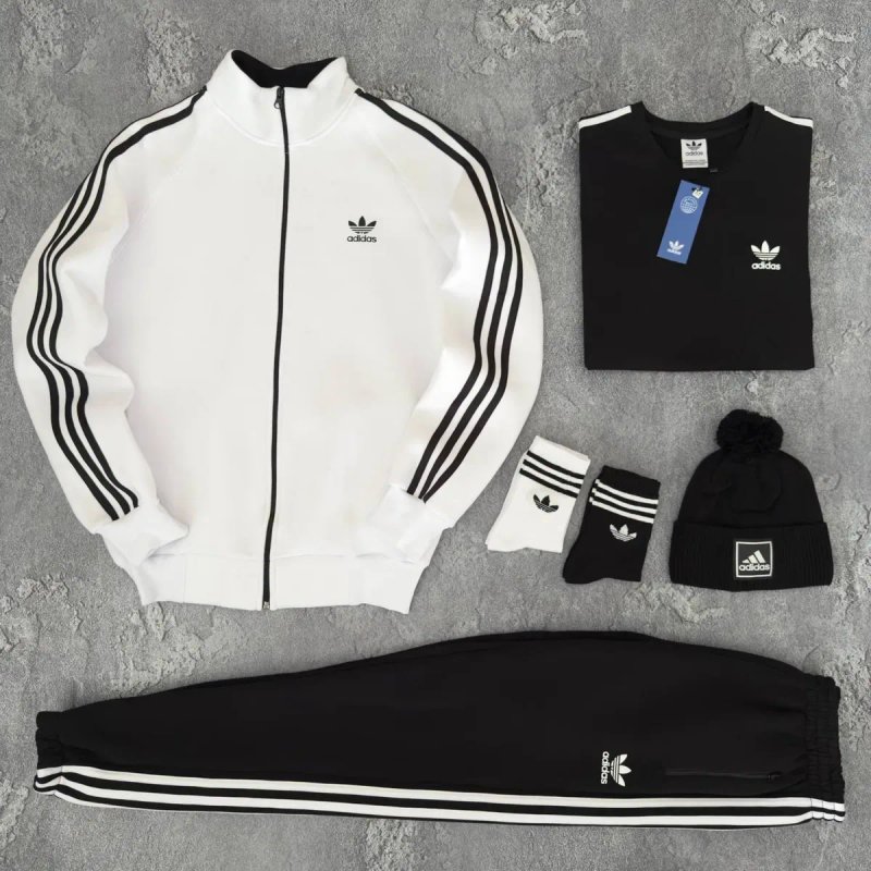 Чоловічий зимовий спортивний костюм адідас на флісі набір [4в1] Adidas [xs-3xl] + шкарпетки в подарунок! — фото 3