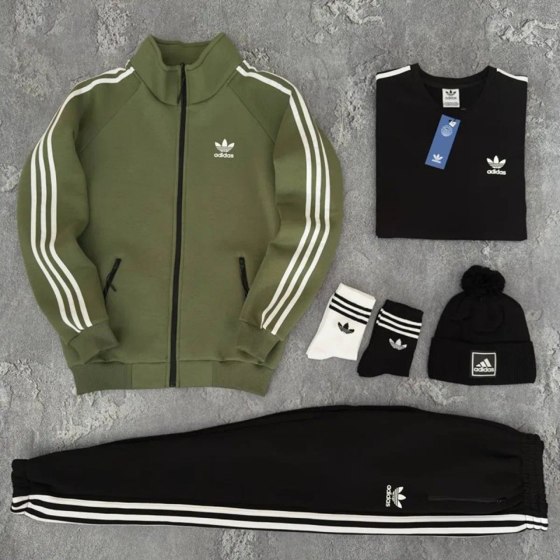Чоловічий зимовий спортивний костюм адідас на флісі набір [4в1] Adidas [xs-3xl] + шкарпетки в подарунок! — фото 5