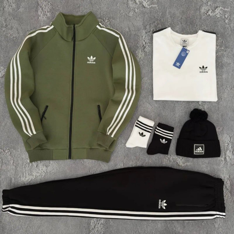 Чоловічий зимовий спортивний костюм адідас на флісі набір [4в1] Adidas [xs-3xl] + шкарпетки в подарунок! — фото 6