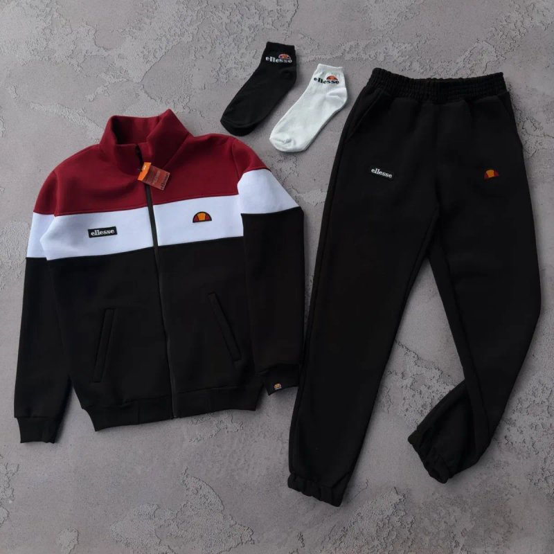 Чоловічий зимовий спортивний костюм еліс набір [3в1] Ellesse [S,M,L,XL,XXL] + шкарпетки в подарунок! — фото 6