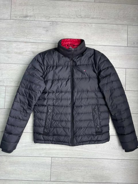 Чорна Чоловіча Куртка Пуховик Томмі Хілфігер Tommy Hilfiger Duck Down Black Size Сайз M Розмір Брендова Курточка Джекет Пуфер Качиний Пух Оригінал
