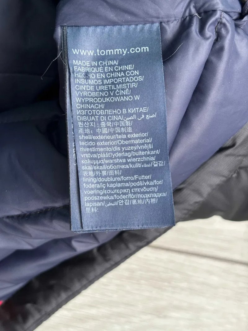Чорна Чоловіча Куртка Пуховик Томмі Хілфігер Tommy Hilfiger Duck Down Black Size Сайз M Розмір Брендова Курточка Джекет Пуфер Качиний Пух Оригінал — фото 7