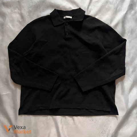 Чорна чоловіча сорочка поло Zara розмір M