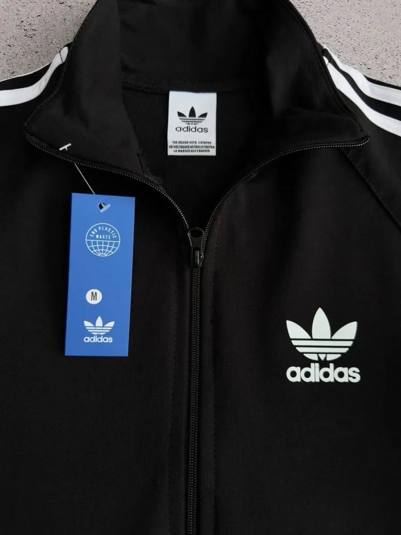 Чорна кофта Адідас / Олімпійка Adidas преміальної якості. Зіпка — фото 2