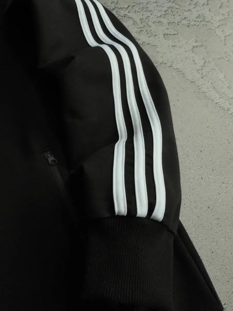 Чорна кофта Адідас / Олімпійка Adidas преміальної якості. Зіпка — фото 3