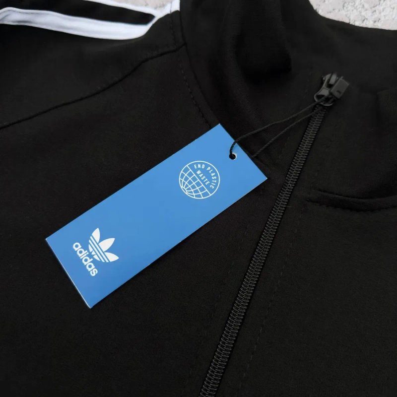 Чорна кофта Адідас / Олімпійка Adidas преміальної якості. Зіпка — фото 4