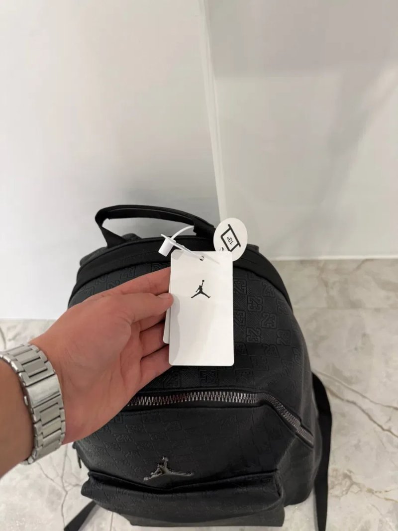 Чорний рюкзак Jordan стильний міський backpack унісекс з логотипом/джордан рюкзак чорний/Сумка джордан чорна — фото 4