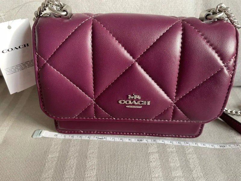 COACH original mini Klare crossbody. Сумочка натуральная кожа стеганая — фото 5