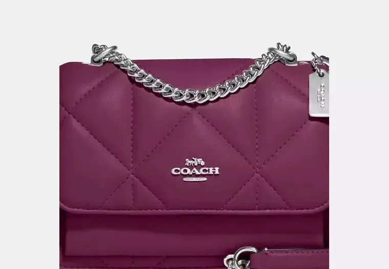 COACH original mini Klare crossbody. Сумочка натуральная кожа стеганая — фото 7