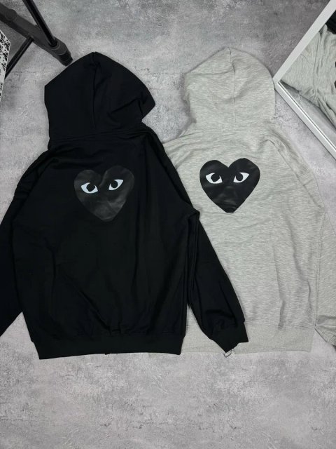 Comme des Garçons Зіп Худі / Худі КДГ / Кофта з принтом на спині / CDG з сердечком