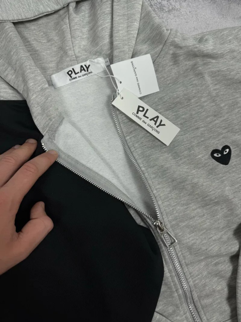 Comme des Garçons Зіп Худі / Худі КДГ / Кофта з принтом на спині / CDG з сердечком — фото 5