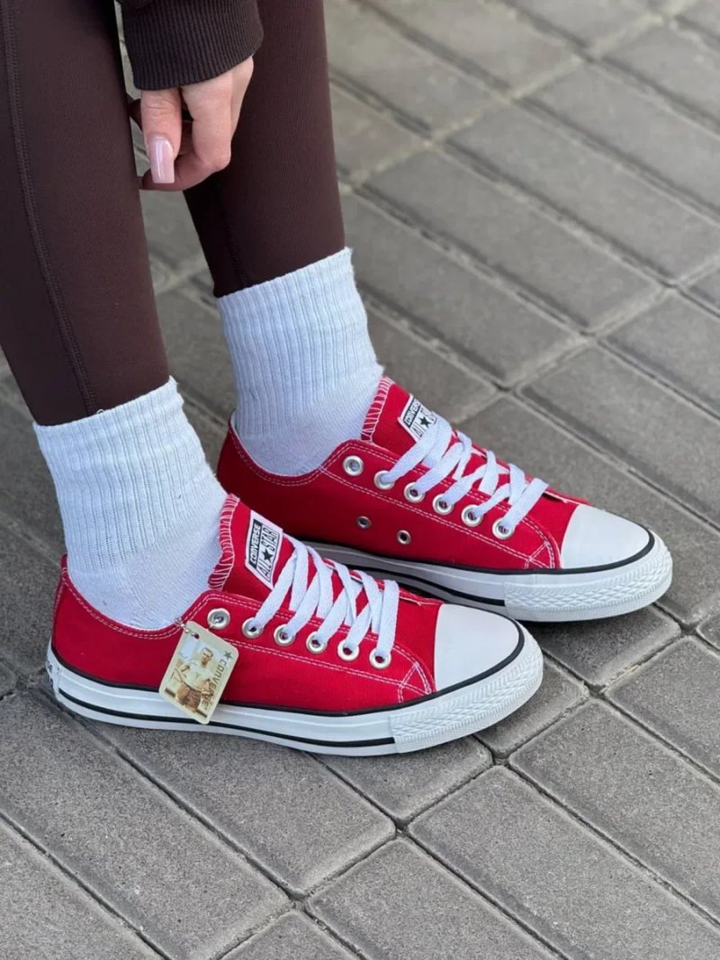 Converse All Star Red жіночі конверси червоні низькі 36-41 — фото 3