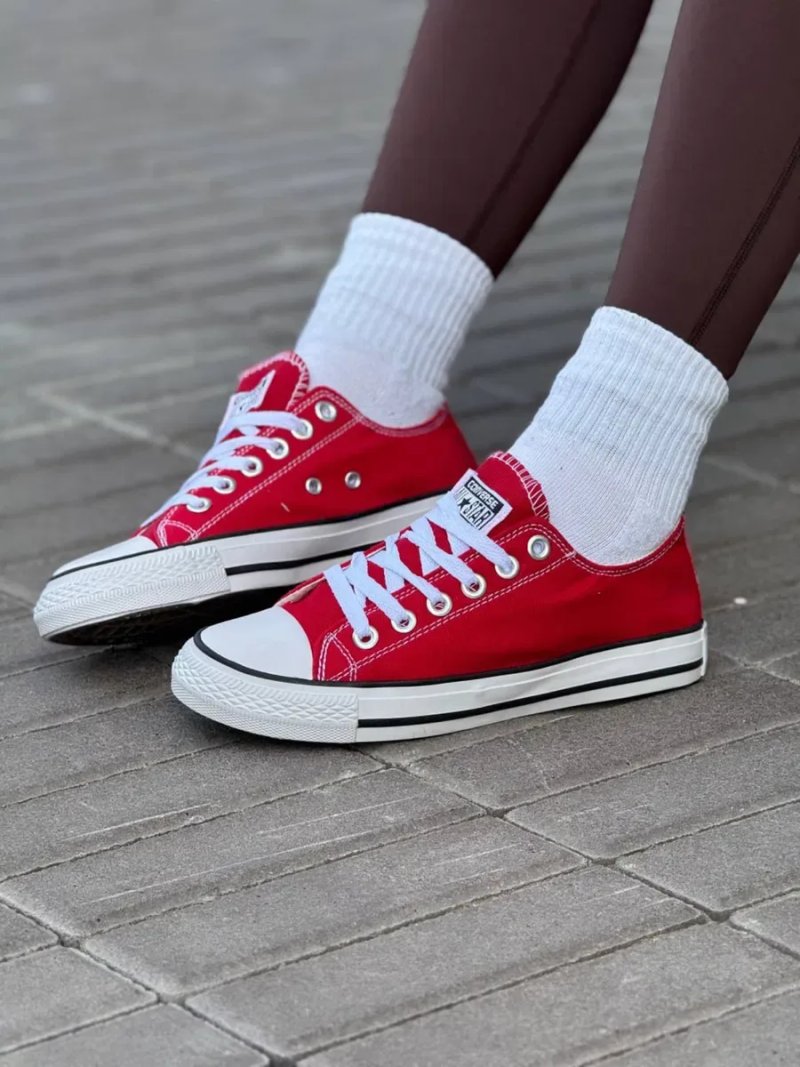 Converse All Star Red жіночі конверси червоні низькі 36-41 — фото 4