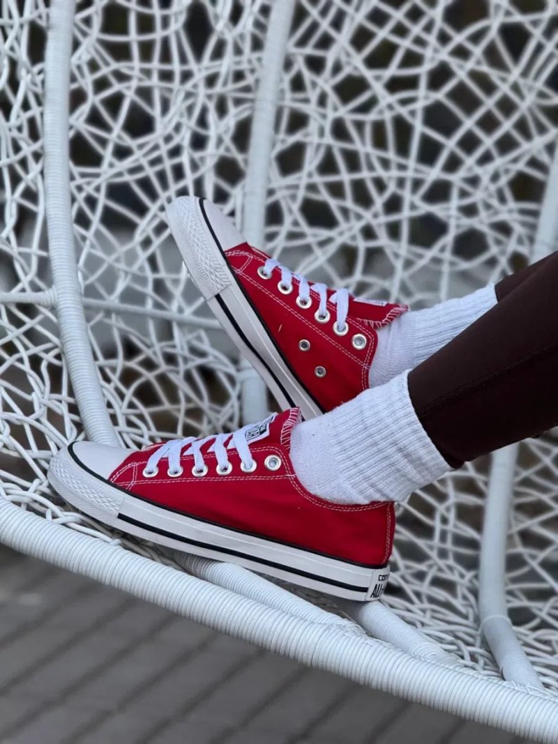 Converse All Star Red жіночі конверси червоні низькі 36-41 — фото 5