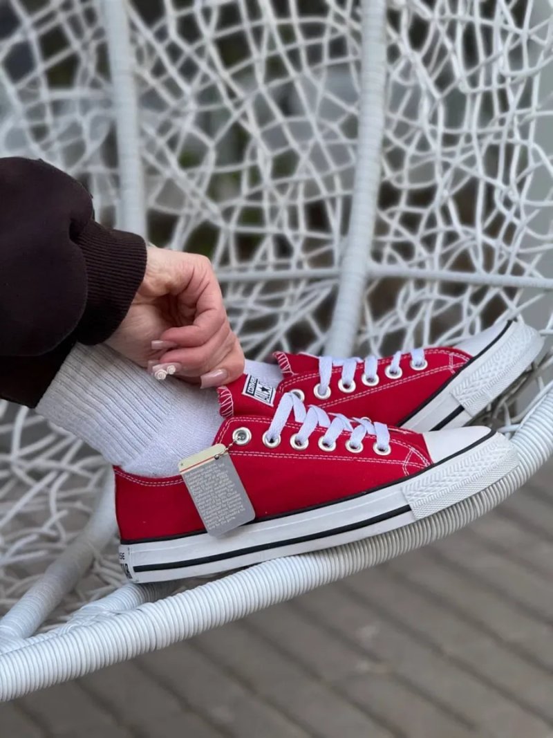 Converse All Star Red жіночі конверси червоні низькі 36-41 — фото 6