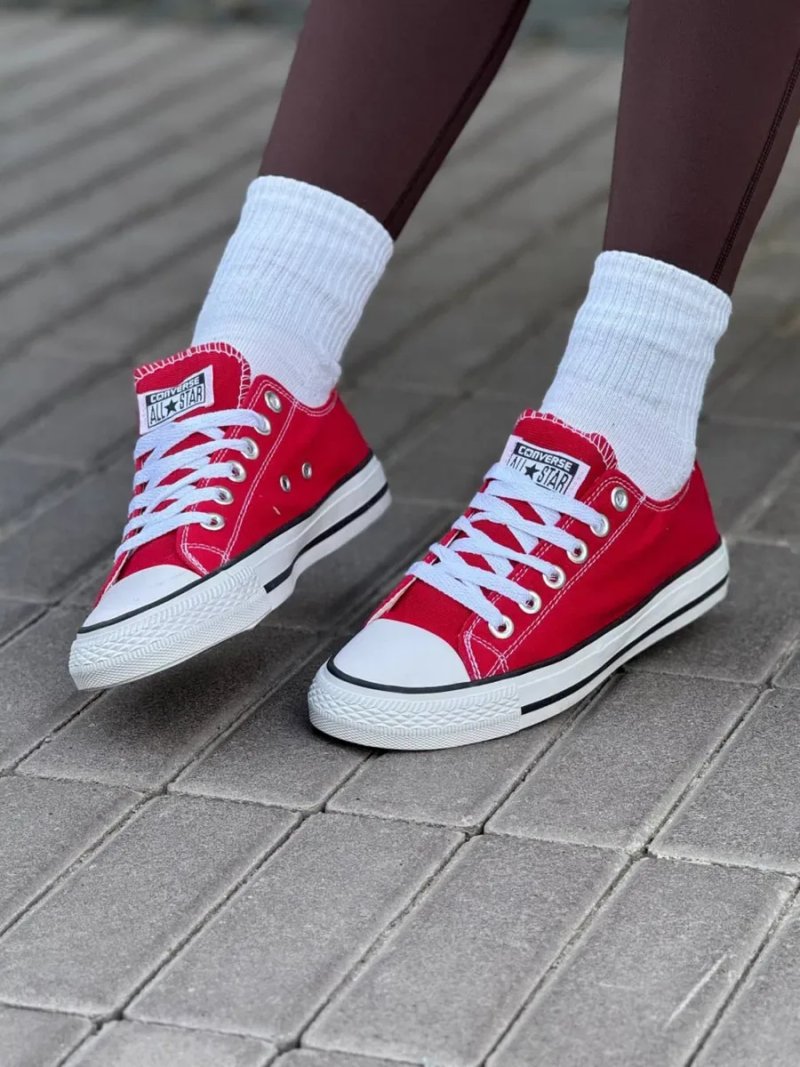 Converse All Star Red жіночі конверси червоні низькі 36-41 — фото 7