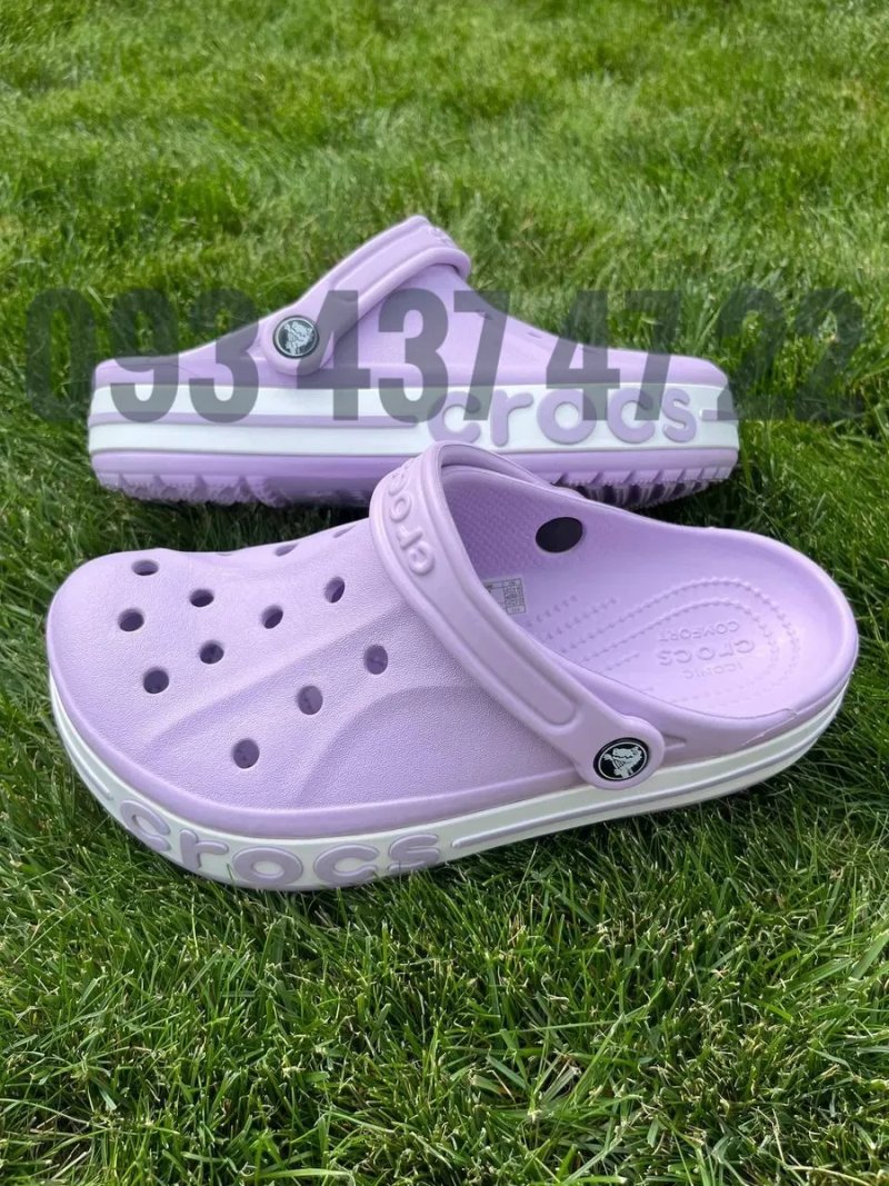 Crocs Bayaband Clog Crocs Жіночі Крокси Сабо Bayaband лілові сірі білі — фото 2