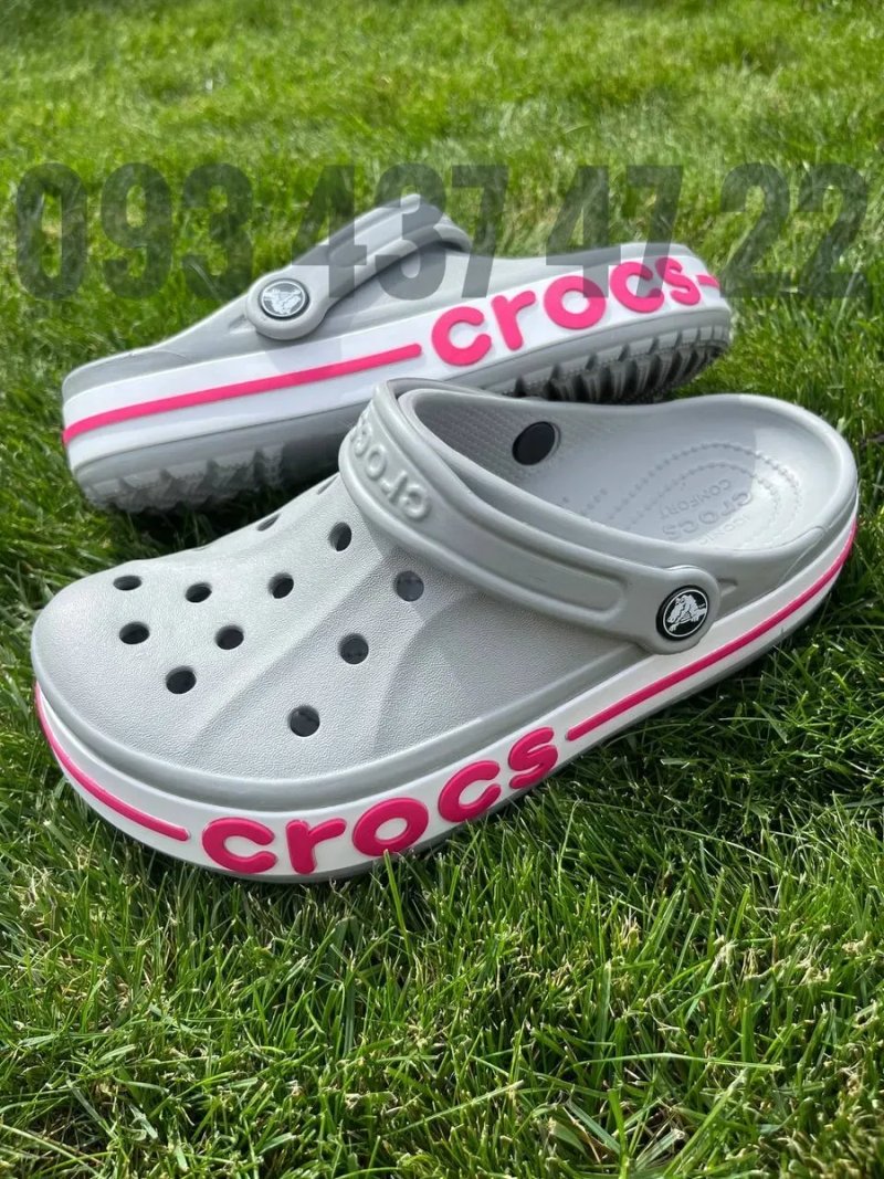 Crocs Bayaband Clog Crocs Жіночі Крокси Сабо Bayaband лілові сірі білі — фото 3