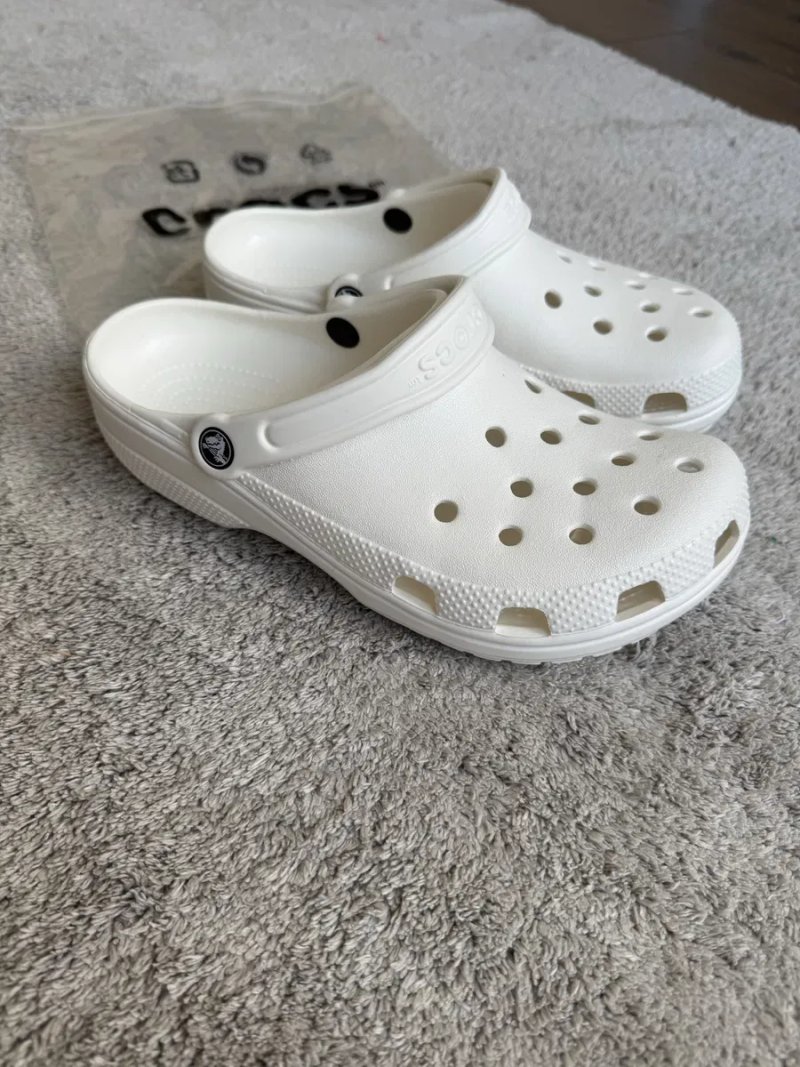Crocs Classic Clog M8 W10 26,0 см 41 р білі сабо тапочки — фото 3