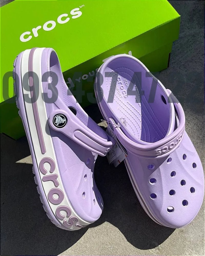Crocs Clog Bayaband Clog Крокси Сабо Жіночі Сірі Лаванда Блакитн — фото 2