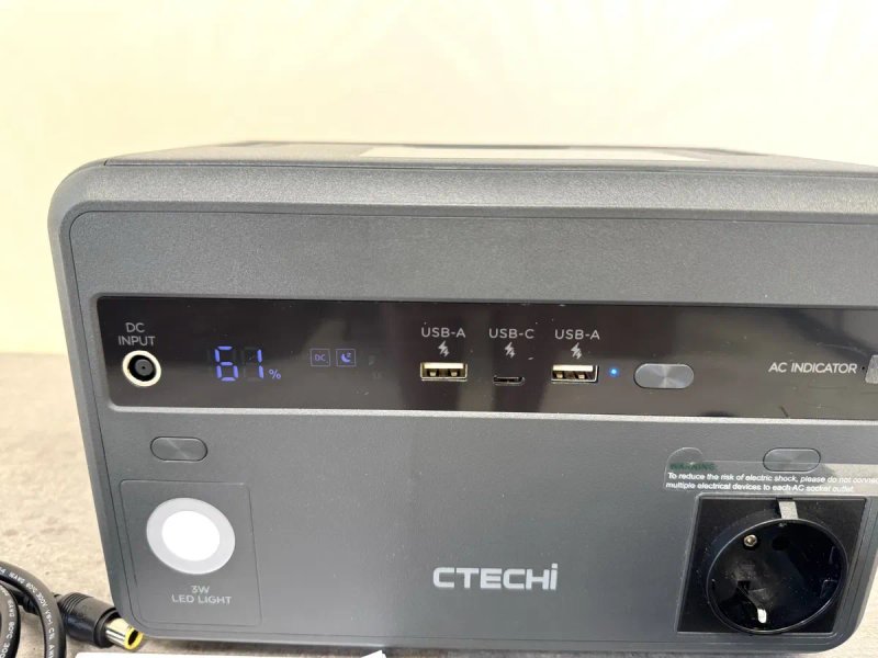 CTECHI 450Вт‼️LiFePo4 Зарядная станция с аккумулятором зарядна станція для квартиры дома ноутбука роутера світла з MPPT комплект резервного питания — фото 4