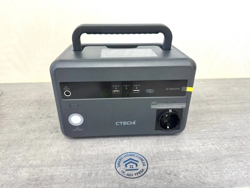 CTECHI 450Вт‼️LiFePo4 Зарядная станция с аккумулятором зарядна станція для квартиры дома ноутбука роутера світла з MPPT комплект резервного питания — фото 5