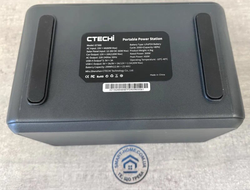 CTECHI 450Вт‼️LiFePo4 Зарядная станция с аккумулятором зарядна станція для квартиры дома ноутбука роутера світла з MPPT комплект резервного питания — фото 8