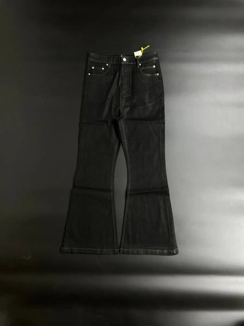 CWCHAT JEANS WAXED чорные дижнсы воскованы opium arhived flared кльош джинси восковані S M L