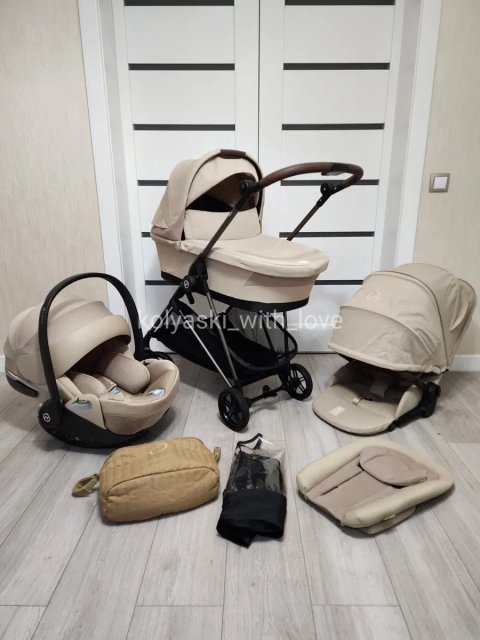 Cybex Melio Almond beige 2 в 1 або 3 в 1 Сайбекс Меліо бежева