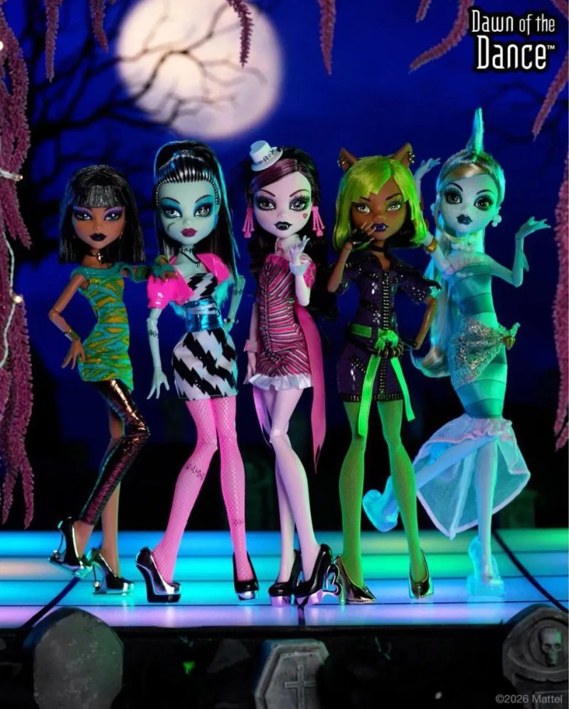 Dawn of the dance Creeproduction Monster high монстер хай Дракулаура Лора Лагуна Френкі Клодін Клео Skullector репродукція розквіт світанок танцю — фото 3