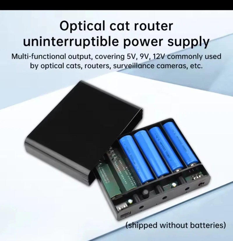 Дбж UPS 18600mah  безперебійник для роутера камери  6 батарейок 18650 — фото 4