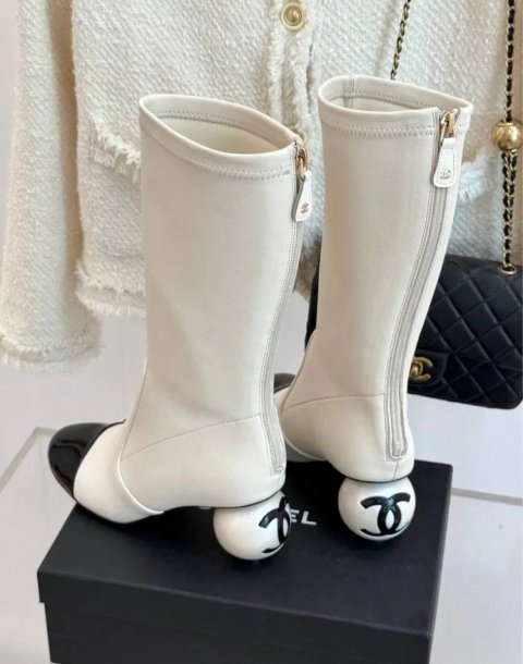 Демісезонні Жіночи чоботи сапоги Шанель Chanel