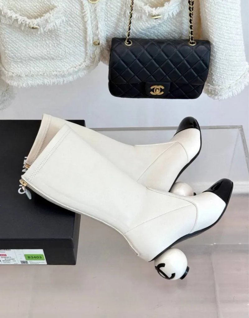 Демісезонні Жіночи чоботи сапоги Шанель Chanel — фото 2