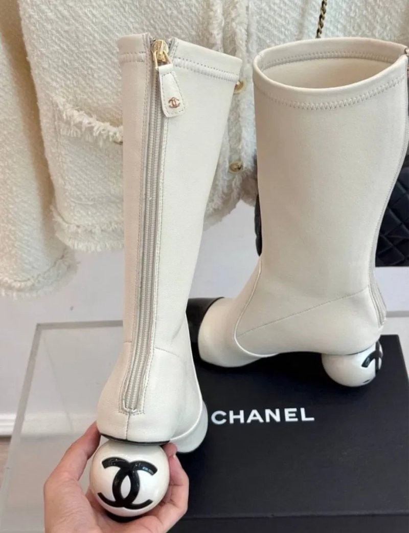 Демісезонні Жіночи чоботи сапоги Шанель Chanel — фото 3