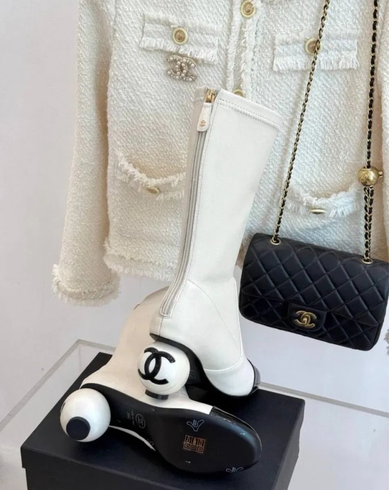 Демісезонні Жіночи чоботи сапоги Шанель Chanel — фото 4