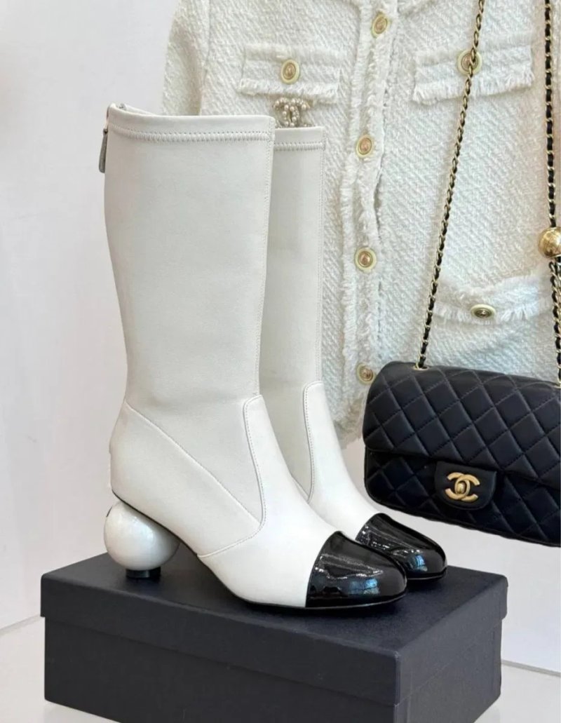 Демісезонні Жіночи чоботи сапоги Шанель Chanel — фото 5