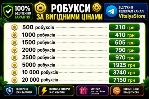 Дешеві Робукси | Роблокс Робукси | Roblox Robux | Геймпасс | Gamepass