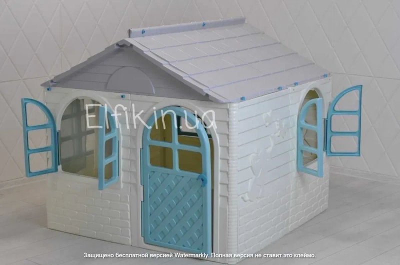 Детский домик пластиковый со шторками — фото 2