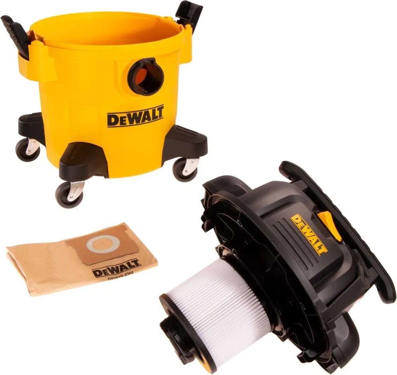 DeWALT DXV20PTA Пилосос мережевий 1050Вт з розеткою на 220v сухе\вологе прибирання — фото 7