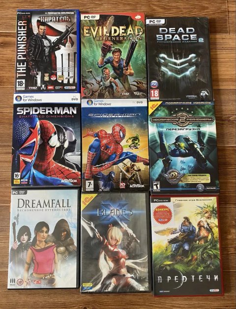 Диски ПК: The Punisher Каратель, Spider Man Dead Space, Предтечи Evil Dead Космические Рейнджеры, X Blades Alice Madness Returns Диллема Dreamfall
