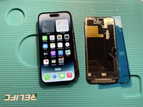 Дисплей iPhone 14 Pro экран с заміною модуль стекло замена дисплея модуль стекло монитор ремонт с заменой установка про  айфон