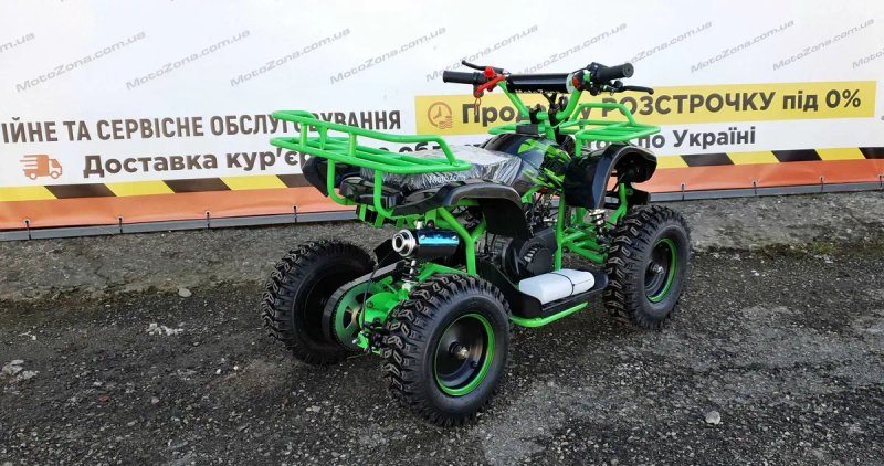 Дитячий Бензиновий Квадроцикл HAMMER mini 2T65cc Green color +Доставка — фото 4