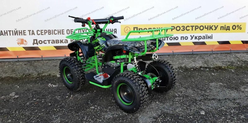 Дитячий Бензиновий Квадроцикл HAMMER mini 2T65cc Green color +Доставка — фото 5