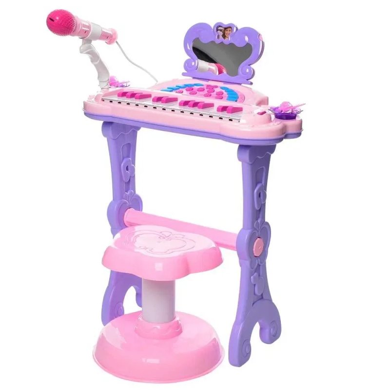 Дитячий синтезатор піаніно Little Pianist зі стільчиком і мікрофоном — фото 2
