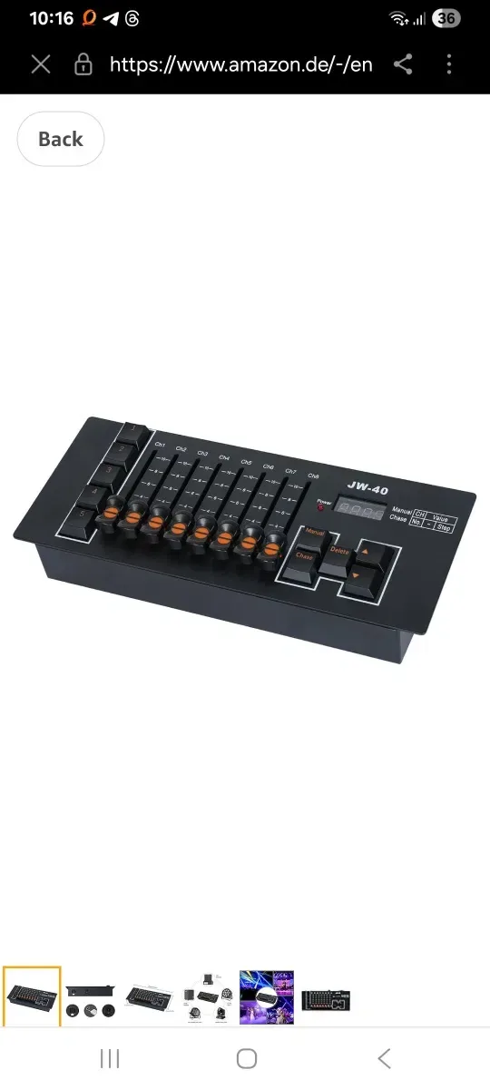 DMX-контролер, 40-канальний DMX 512 DJ-контролер із вбудованим акумуля — фото 2
