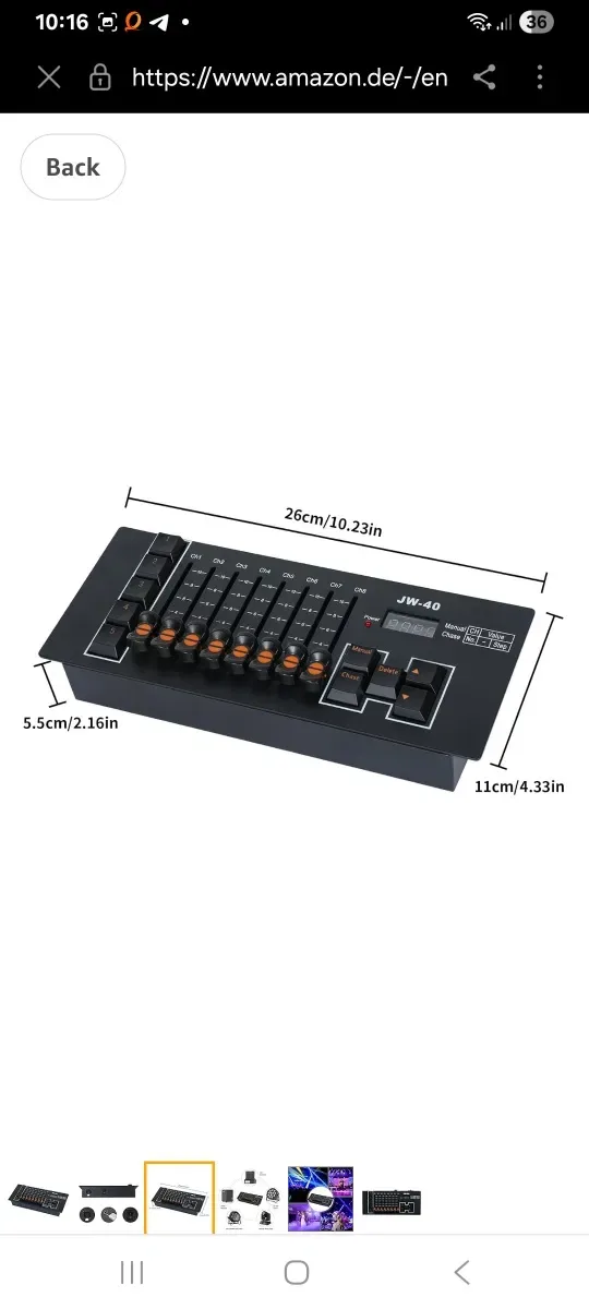 DMX-контролер, 40-канальний DMX 512 DJ-контролер із вбудованим акумуля — фото 3