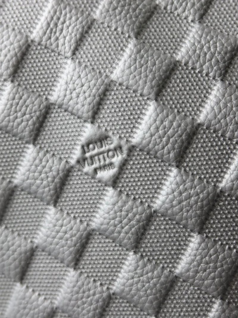 Дорожня сумка чорна клітинка шахматка натуральна шкіра шкіряна Louis Vuitton Keepall Bandoulière 50 чоловіча в клітинку мужская луи витон кожа LV — фото 8