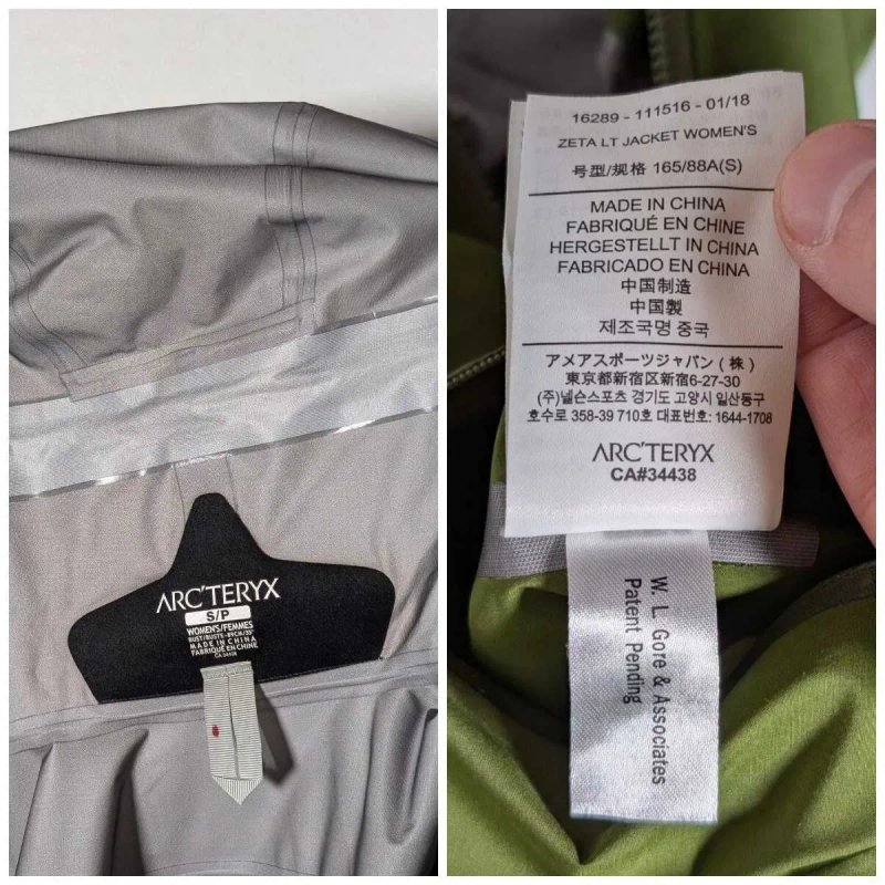 Дощовик Arcteryx Zeta LT Jacket оригінал S розмір стан нова річ сток — фото 6